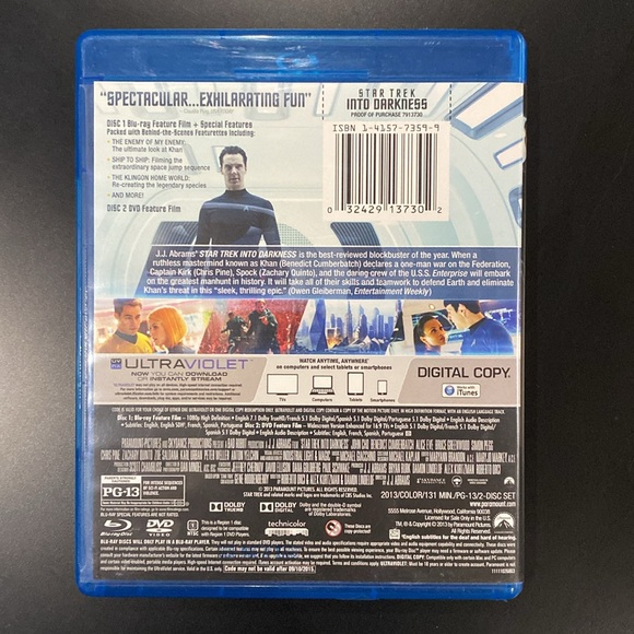 Star Trek: Into Darkness - Blu-ray & DVD Combo Set - Picture 2 of 5
